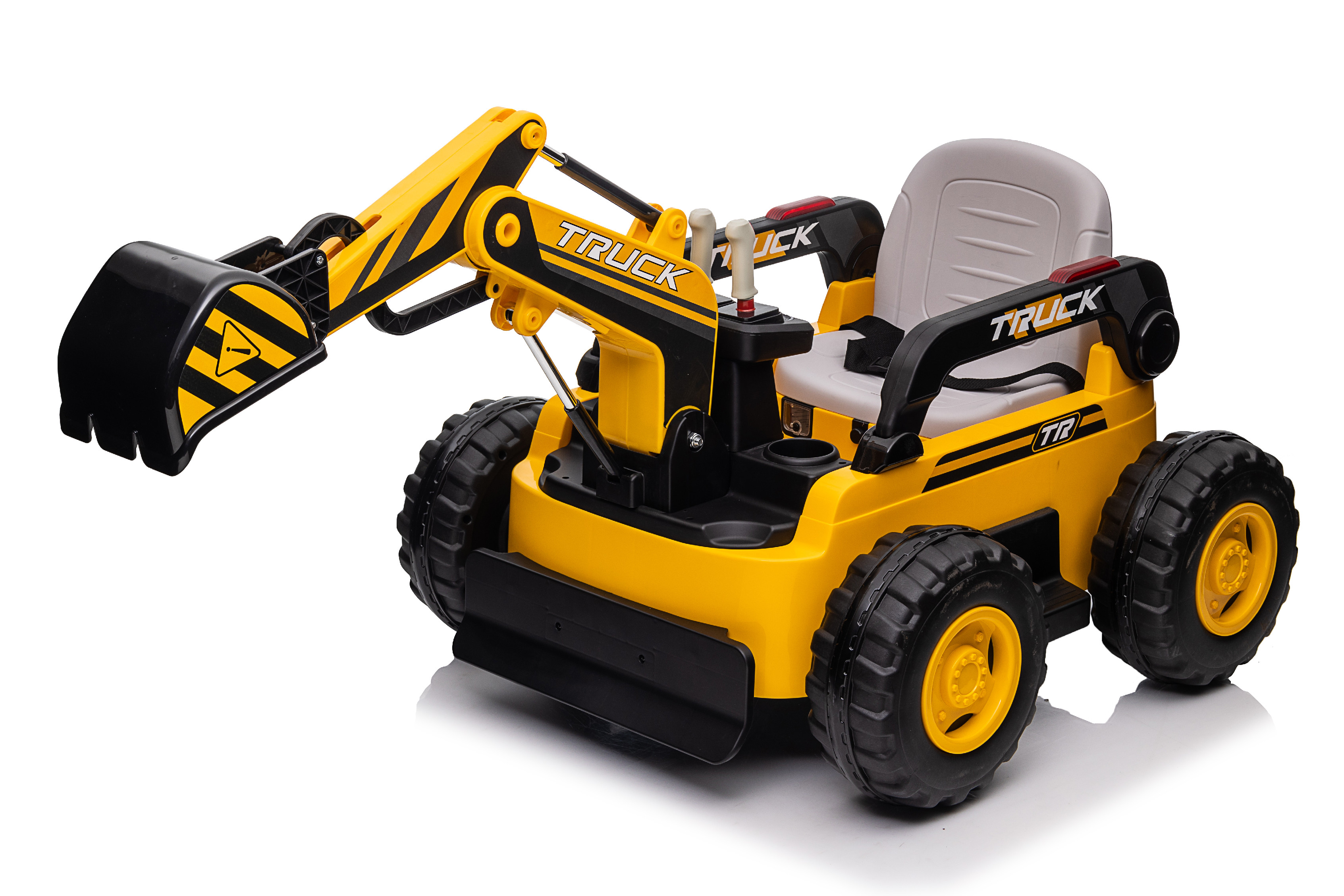 Mamido  Mamido Detský elektrický bager CAR-26B žltý | 4x4 | RC 2.4Ghz | EKO koža | 12V10Ah