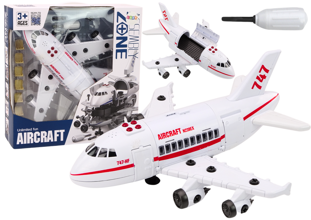 mamido  Veľké montovateľné osobné lietadlo s náradím, svetlami a zvukmi