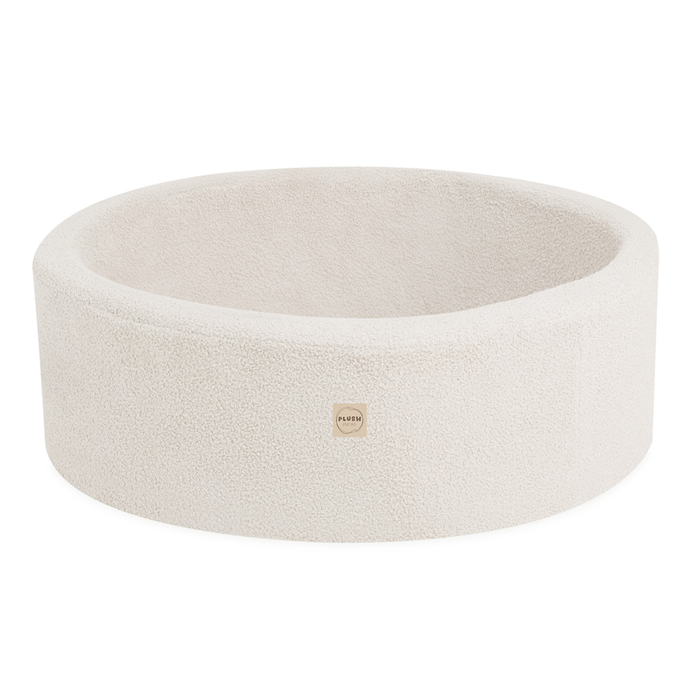 PLUSH NEST  PLUSH NEST Suchý bazén okrúhly Krémový baránok Ø 90 × 30 cm