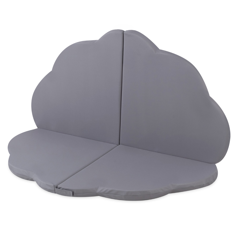 PLUSH NEST  PLUSH NEST Vonkajšia vodeodolná hracia podložka v tvare kvetu 115 × 115 × 5 cm sivá