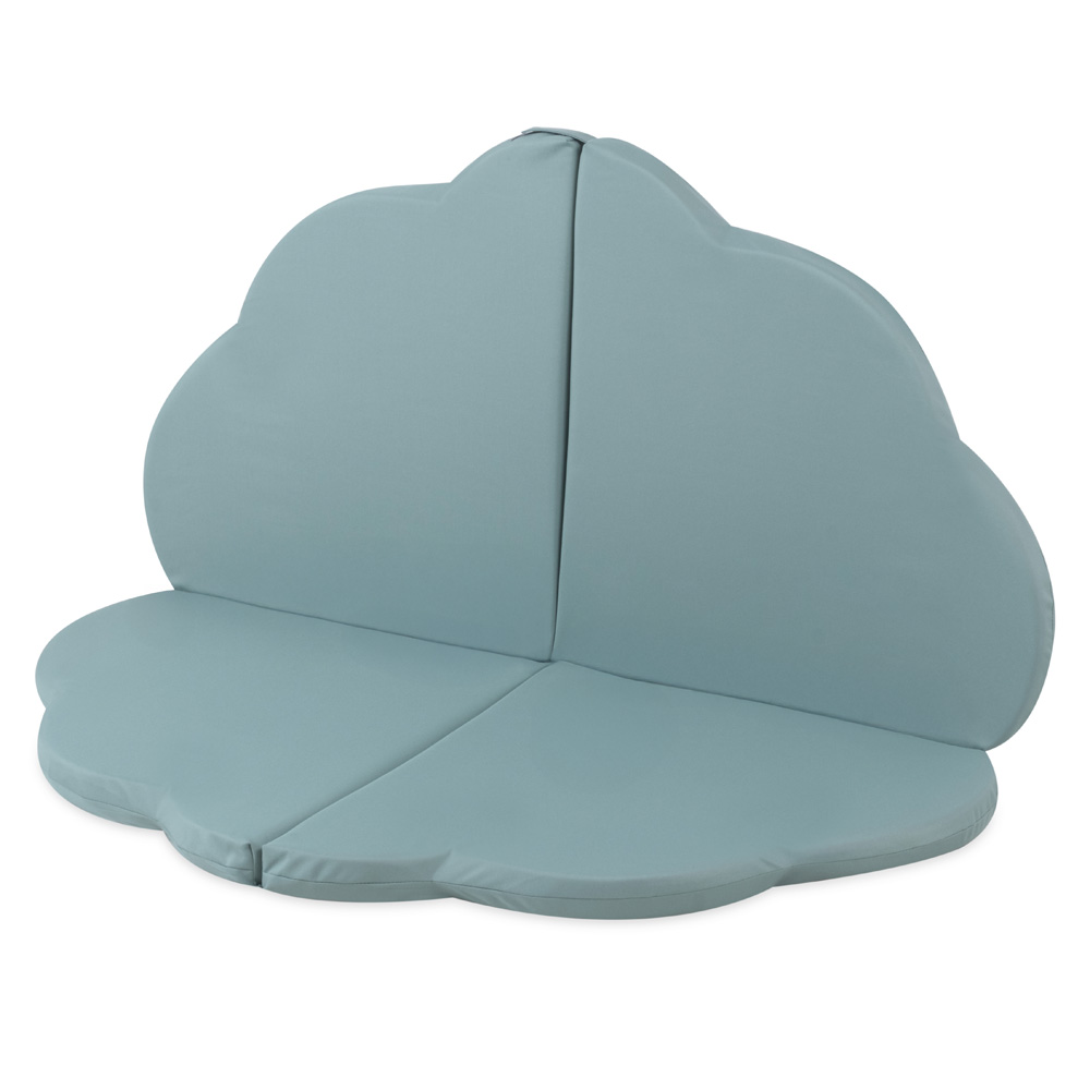 PLUSH NEST  PLUSH NEST Vonkajšia vodeodolná plyšová hracia podložka v tvare kvetu 115 × 115 × 5 cm zelená