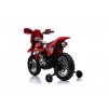 Dětská elektrická motorka Cross červená07