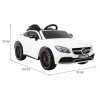 Elektrické autíčko Mercedes Benz C63 AMG biele