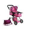 mamido Kočárek pro panenky Alice hluboký 2v1 růžový4