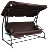 Mamido Zahradní houpačka 8011 2v1 Tmavě hnědá (7)