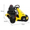 Dětská elektrická motokára žlutá 1