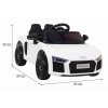 Detské elektrické autíčko Audi R8 Spyder biele