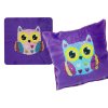Fialový polštář s filtry DIY sova 1