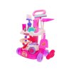 Dětský úklidový vozík s vysavačem růžový2