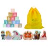 Dřevěné kostky a puzzle princezny a čísla3