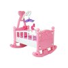 Postýlka pro panenky s kolotočem růžová3