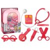 Dětská lékařská sada v batohu růžová1