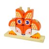Dřevěné kostky liška oranžová2