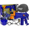 Policejní sada SWAT Maska Přilba Odznak Pistole 36 cm1