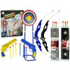 Střelecký set Luk Štít na stojanu 134 cm Toulec Pistole1
