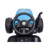 Dětský elektrický traktor New Holland s přívěsem modrý10