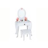 Dětský dřevěný toaletní stolek bílý srdíčka2