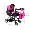 Multifunkční kočárek pro panenky 4v1 černý04