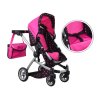 Multifunkční kočárek pro panenky 4v1 černý06