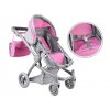 Multifunkční kočárek pro panenky 4v1 růžový06