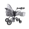 Multifunkční kočárek pro panenky 4v1 šedý08