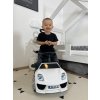 Detské elektrické autíčko odrážadlo s vodiacou tyčou 3v1 biele
