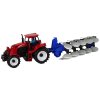 Červený Traktor s Pluhom Farma