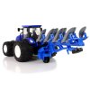 Diaľkovo Ovládaný Traktor 1:24 Modrý Kovový Pluh
