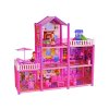DIY domček pre bábiky Vila Bábika s vybavením 129 prvkov Ružová