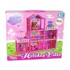 DIY domček pre bábiky Vila Bábika s vybavením 129 prvkov Ružová