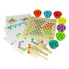 Drevená Edukačná Hra s Korálkovými Guličkami na Hernej Doske