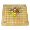 Drevená vzdelávacia hra s korálkami a guličkami na Číňanovej hernej doske