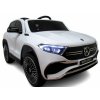 Elektrické autíčko Mercedes EQA biele s diaľkovým ovládaním, koženým sedadlom a EVA kolesami, s funkciou hojdania