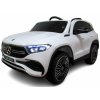 Elektrické autíčko Mercedes EQA biele s diaľkovým ovládaním, koženým sedadlom a EVA kolesami, s funkciou hojdania