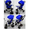 Trojkolka T4 R-Sport modrá s EVA kolesami, otáčacia o 360 stupňov, brzda, voľnobežka