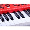 Klávesy keyboard s mikrofónom 61 kláves červené