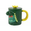Hrnček s viečkom Zelený Dinosaurus 400 ml
