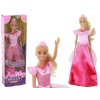 Bábika pre deti Anlily Princezná dlhé blond vlasy tiara ružové šaty