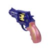 Pištoľ modro-ružový revolver zbrane zvuky svetla