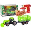 Traktor s prívesom na zostavenie DIY Poľnohospodársky stroj S skrutkovačom