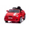 Auto na batérie s diaľkovým ovládaním, cabrio Fiat 500, LED, hudba, červené,
                        pre deti