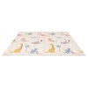 Vzdelávacia penová veľká obojstranná skladacia podložka pre deti 180x200 s motívom zvierat