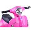 Dětská elektrická motorka skútr Vespa červená06