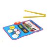Hudobná hracia podložka 2v1 Interaktívne bicie a klavír s paličkami