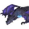 Fialová figúrka - majestátny drak s pohyblivou čeľusťou