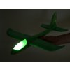 Ľahký polystyrénový lietadlo klzák s LED osvetlením
