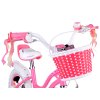 RoyalBaby detský bicykel STAR GIRL s košíkom postranné kolieska a tyč na tlačenie 14" ružové
