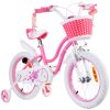 RoyalBaby dievčenské kolo STAR GIRL s košíkom a bočnými kolieskami 16" ružové