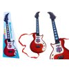 Detská elektrická gitara so svetlami a melódiami červená