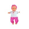 Bábika bábätko ružové pyžamo s bodkami 30 cm